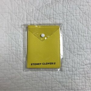 Stoney Clover Lane Passport Case In Lemon Yellow Vegan Leather New